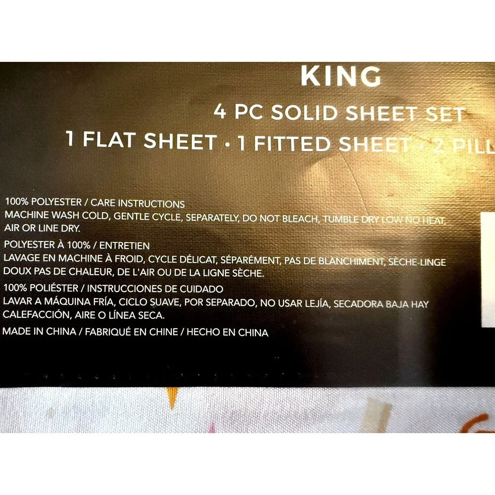 Spooky Season Halloween King 4pc Sheet Set New Pumpkins Wrinkle Resistant